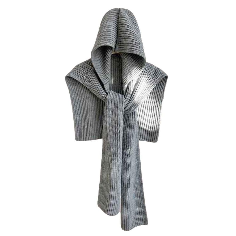 6556 Knitted Shawl Wraps Women Chunky Shawls And Wraps Pashmina Balaclava Hat